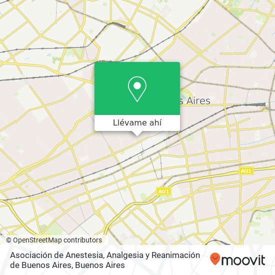 Mapa de Asociación de Anestesia, Analgesia y Reanimación de Buenos Aires