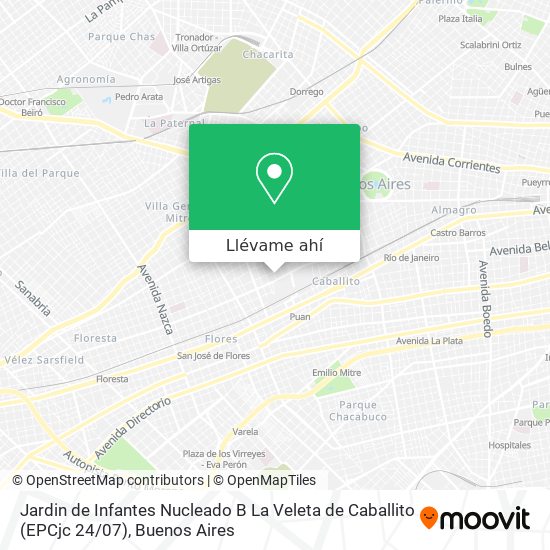 Mapa de Jardin de Infantes Nucleado B La Veleta de Caballito (EPCjc 24 / 07)