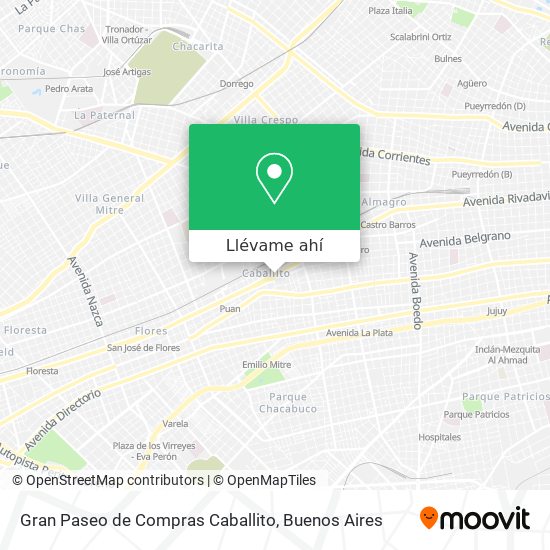 Mapa de Gran Paseo de Compras Caballito