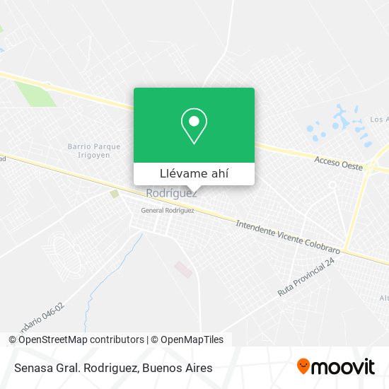 Mapa de Senasa Gral. Rodriguez
