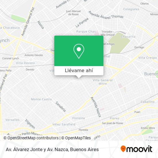 Mapa de Av. Álvarez Jonte y Av. Nazca