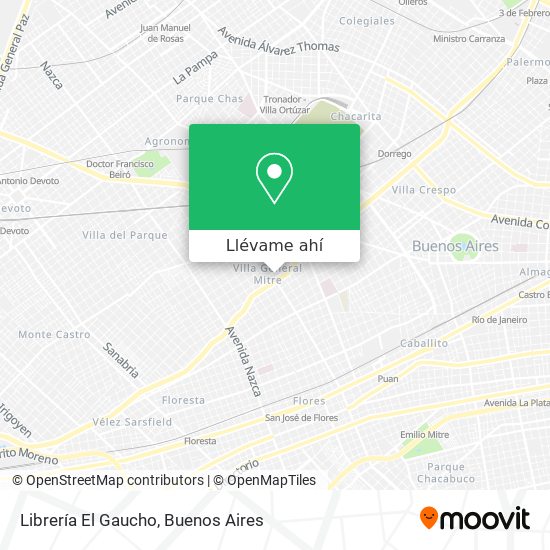 Mapa de Librería El Gaucho