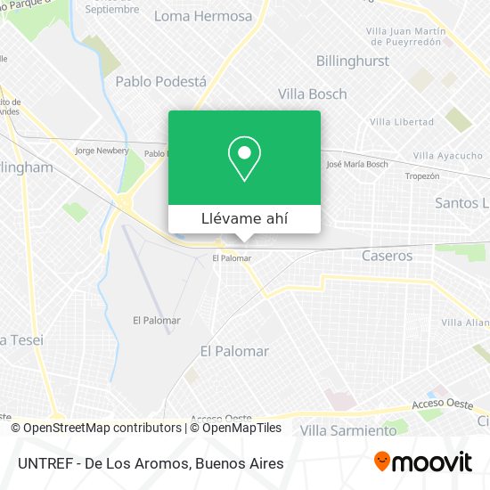 Mapa de UNTREF - De Los Aromos