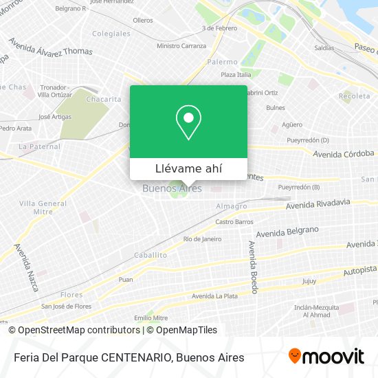 Mapa de Feria Del Parque CENTENARIO