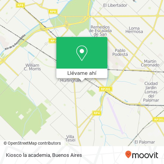 Mapa de Kiosco la academia