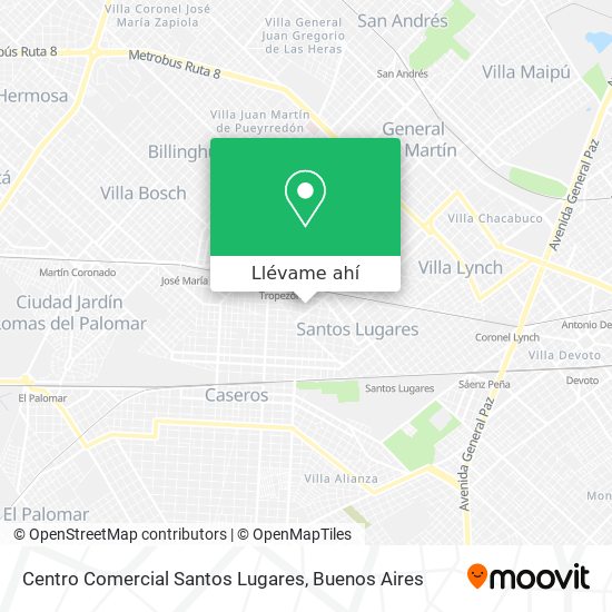 Mapa de Centro Comercial Santos Lugares