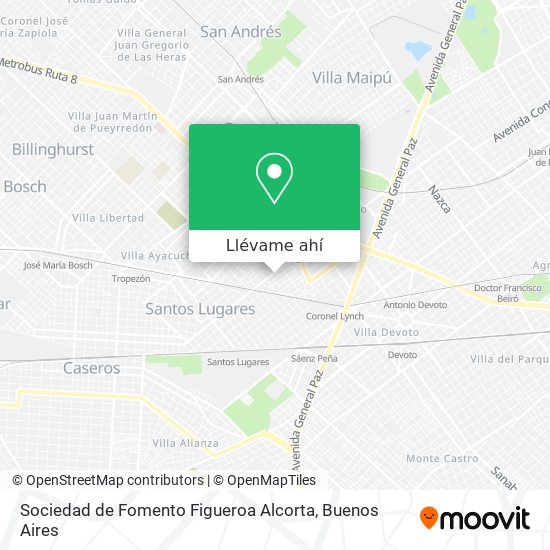 Mapa de Sociedad de Fomento Figueroa Alcorta
