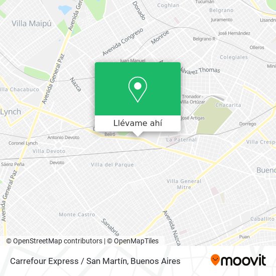 Mapa de Carrefour Express / San Martín