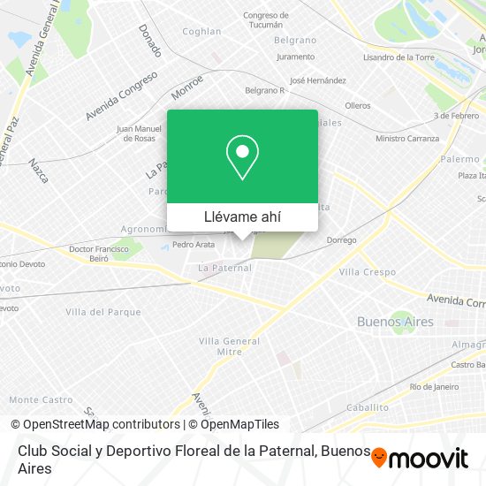 Mapa de Club Social y Deportivo Floreal de la Paternal