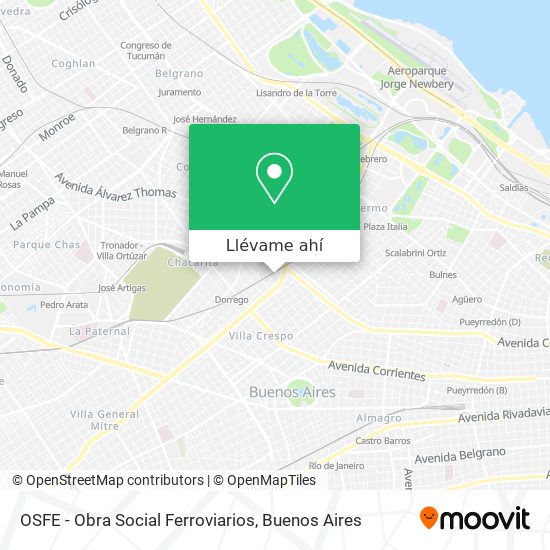 Mapa de OSFE - Obra Social Ferroviarios