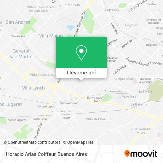 Mapa de Horacio Arias Coiffeur