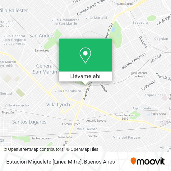 Mapa de Estación Miguelete [Línea Mitre]