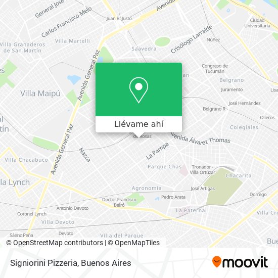 Mapa de Signiorini Pizzeria