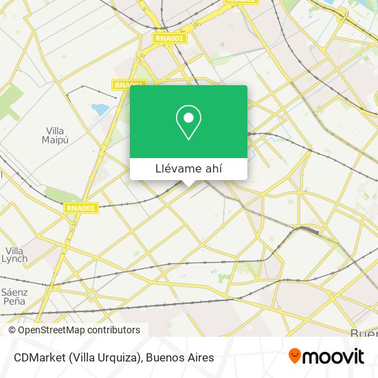 Mapa de CDMarket (Villa Urquiza)