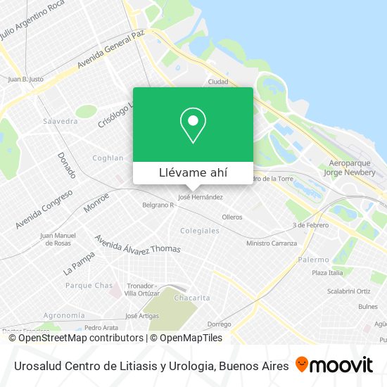 Mapa de Urosalud Centro de Litiasis y Urologia