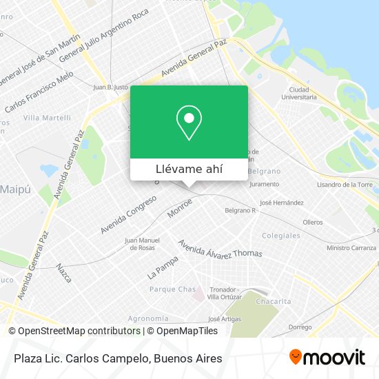 Mapa de Plaza Lic. Carlos Campelo