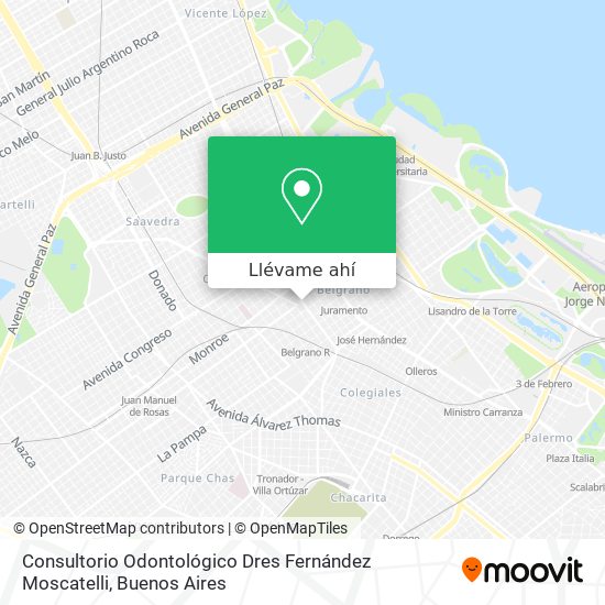 Mapa de Consultorio Odontológico Dres Fernández Moscatelli