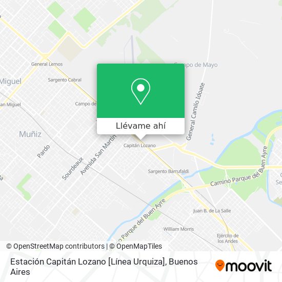 Mapa de Estación Capitán Lozano [Línea Urquiza]