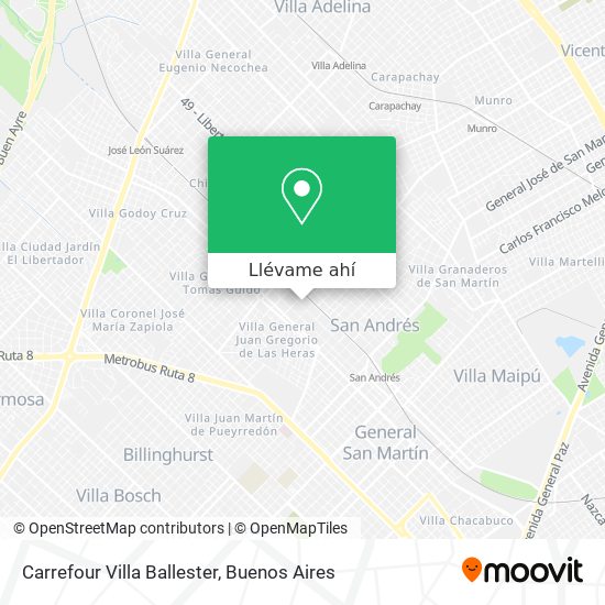 Mapa de Carrefour Villa Ballester