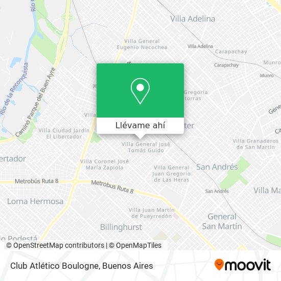 Mapa de Club Atlético Boulogne