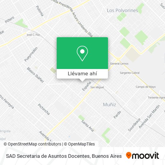 Mapa de SAD Secretaria de Asuntos Docentes