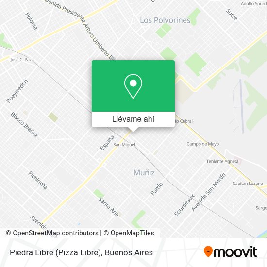 Cómo llegar a Piedra Libre (Pizza Libre) en General Sarmiento en Colectivo  o Tren?
