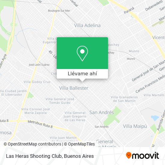 Mapa de Las Heras Shooting Club