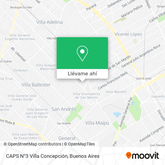 Mapa de CAPS N°3 Villa Concepción