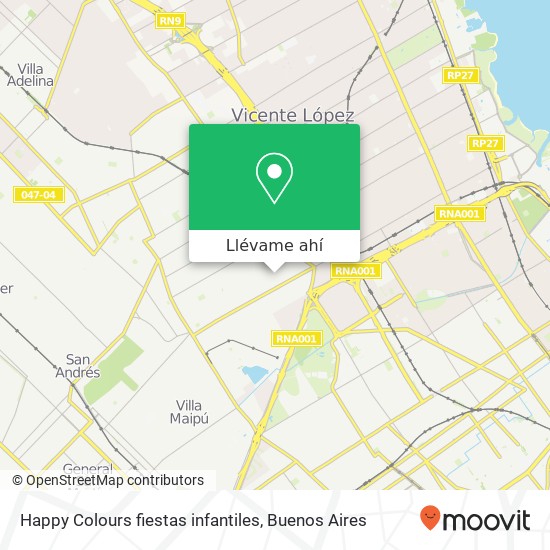 Mapa de Happy Colours fiestas infantiles