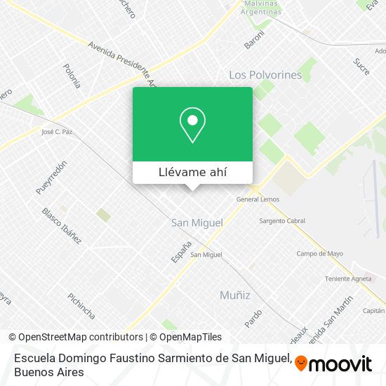 Mapa de Escuela Domingo Faustino Sarmiento de San Miguel
