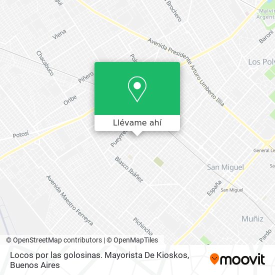 Mapa de Locos por las golosinas. Mayorista De Kioskos