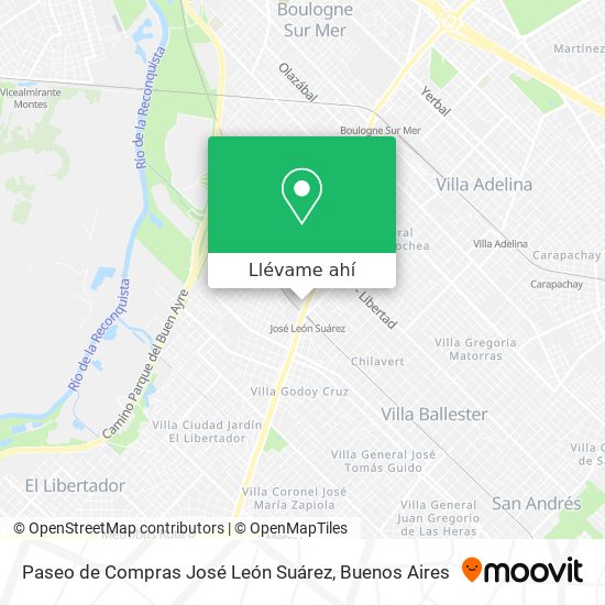 Mapa de Paseo de Compras José León Suárez