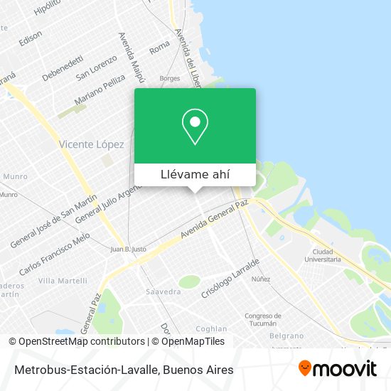 Mapa de Metrobus-Estación-Lavalle