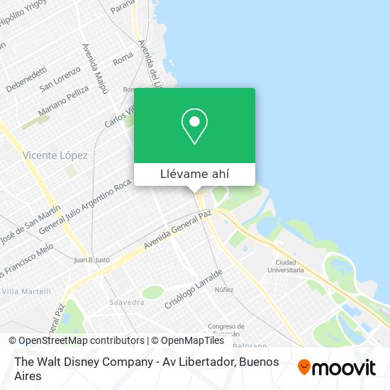 Mapa de The Walt Disney Company - Av Libertador