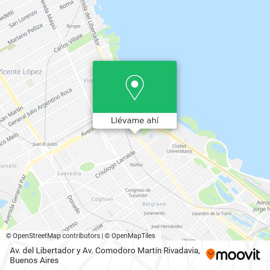 Mapa de Av. del Libertador y Av. Comodoro Martín Rivadavia