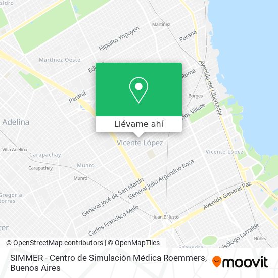 Mapa de SIMMER - Centro de Simulación Médica Roemmers