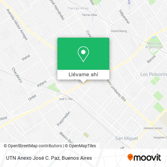 Mapa de UTN Anexo José C. Paz