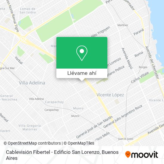Mapa de Cablevisión Fibertel - Edificio San Lorenzo