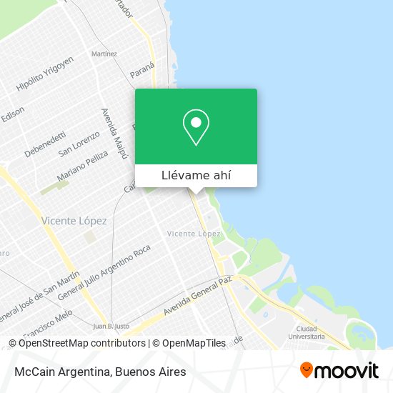 Mapa de McCain Argentina