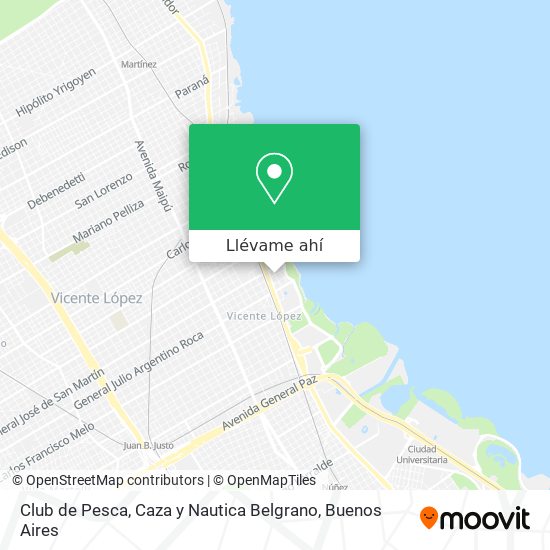 Mapa de Club de Pesca, Caza y Nautica Belgrano