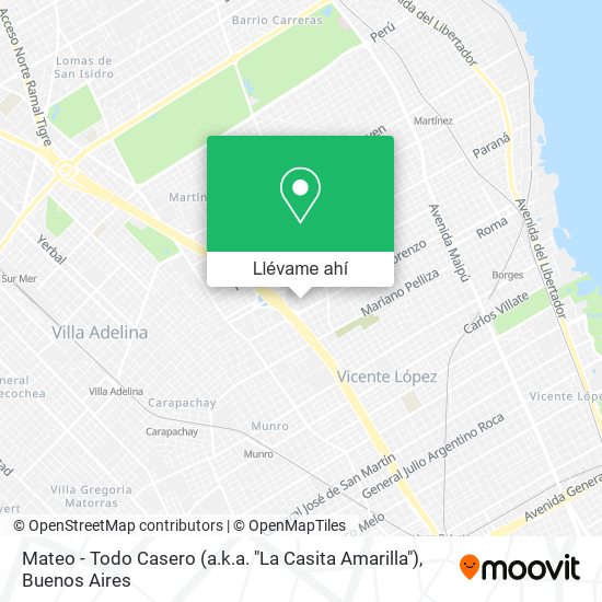 Mapa de Mateo - Todo Casero (a.k.a. "La Casita Amarilla")