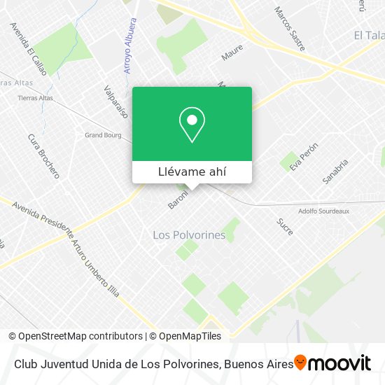 Mapa de Club Juventud Unida de Los Polvorines