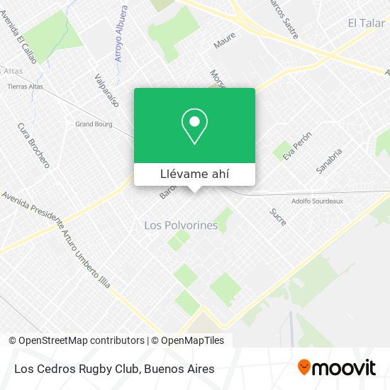 Mapa de Los Cedros Rugby Club