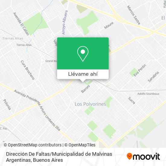 Mapa de Dirección De Faltas / Municipalidad de Malvinas Argentinas