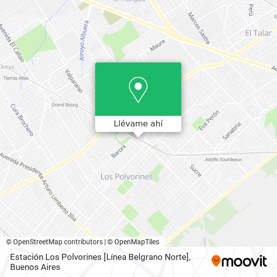 Mapa de Estación Los Polvorines [Línea Belgrano Norte]