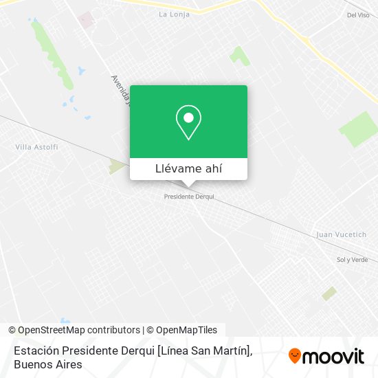 Mapa de Estación Presidente Derqui [Línea San Martín]