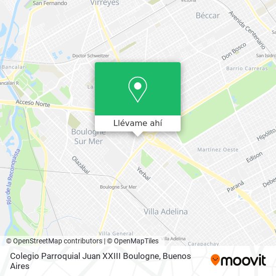 Mapa de Colegio Parroquial Juan XXIII Boulogne