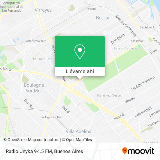 Contiene resultado Morgue Cómo llegar a Radio Unyka 94.5 FM en San Isidro en Colectivo o Tren?