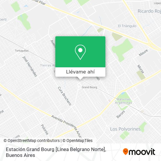 Mapa de Estación Grand Bourg [Línea Belgrano Norte]