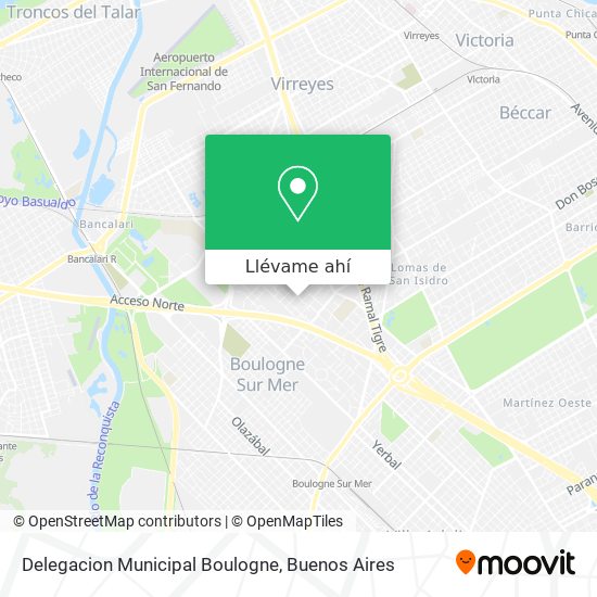 Mapa de Delegacion Municipal Boulogne